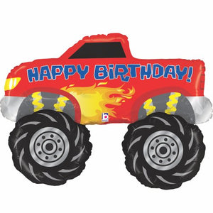 40inch Monster Truckl Birthday Shape Foil Balloon UNINFLATED