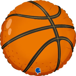 45cm Basketball Round Foil Balloon UNINFLATED