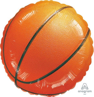 45cm Basketball Round Foil Balloon UNINFLATED