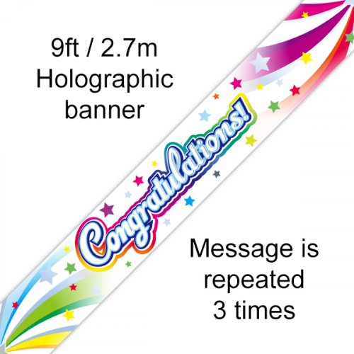 Congratulations Swirl Banner 2.7m P1