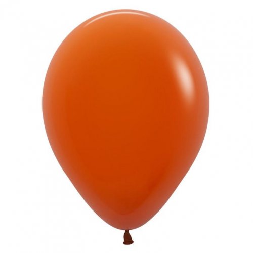 11 Inch Round Sunset Orange Sempertex Plain Latex Balloons UNINFLATED