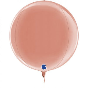 Globe 4D Rose Gold Foil Orbz Balloon UNINFLATED