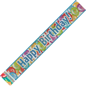 Happy Birthday Prismatic Foil Banner