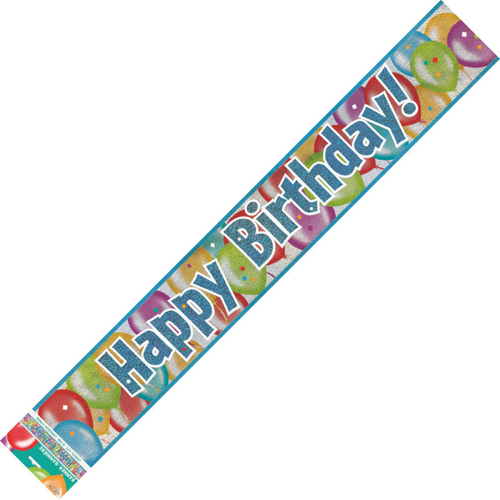 Happy Birthday Prismatic Foil Banner