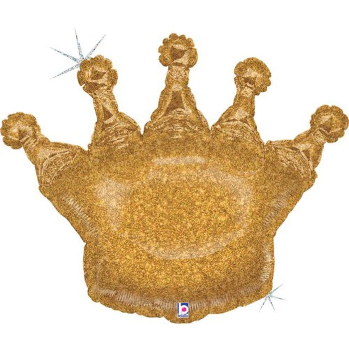 Glitter Crown SuperShape Foil Balloon UNINFLATED