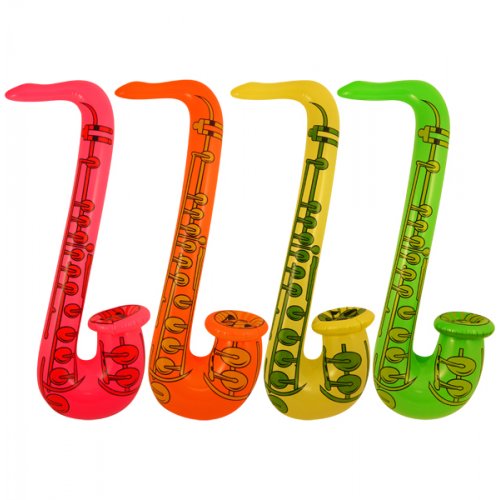 Inflatable Saxophone 75cm neon colour