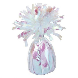 Iridescent White Jumbo Balloon Weight