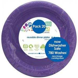 Lavender Plastic Dinner Plates - Pack of 20