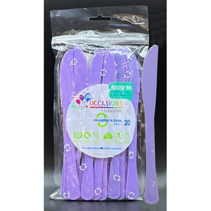 Lavender Plastic Knives - Pack of 20