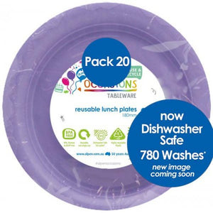 Lavender Plastic Lunch Plates - Pack of 20