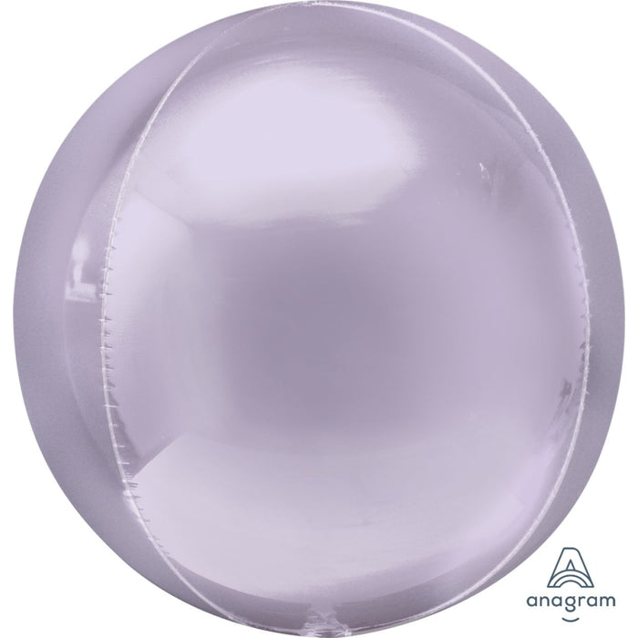 Pastel Lilac Foil Orbz Balloon UNINFLATED