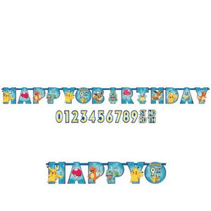 Pokemon Classic Add An Age Letter Happy Birthday Banner