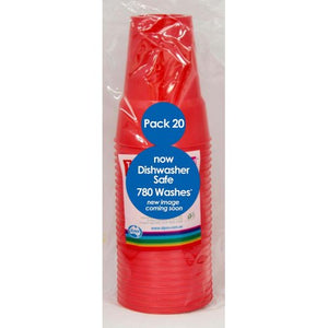 Red Plastic Cups - Pack of 20