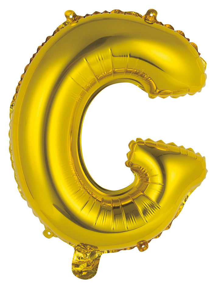 Gold Letter G Foil Balloon 35cm - Air Fill Only