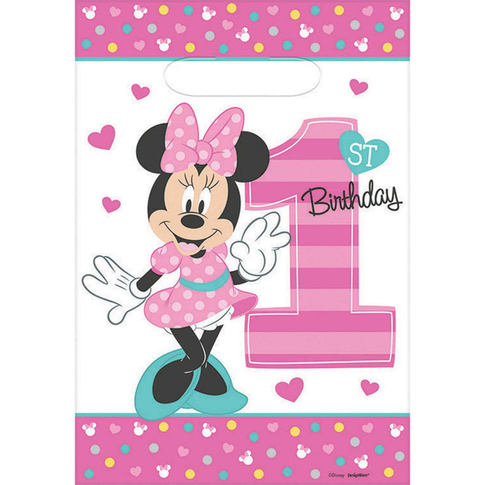 Minnie Mouse 1st Birthday Loot Bags