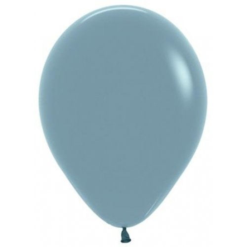 11 Inch Round Pastel Dusk Blue Sempertex Plain Latex Balloons UNINFLATED