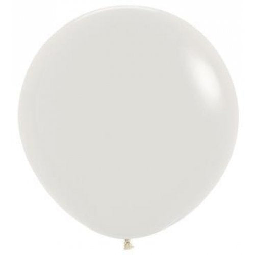 24 Inch (60 CM) Round Pastel Dusk Cream Sempertex Plain Latex Balloon UNINFLATED