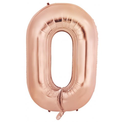 Rose Gold Letter O Supershape 86cm Alphabet Foil Balloon UNINFLATED